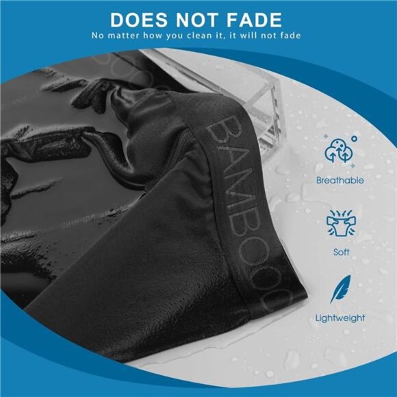 Mens Bamboo Boxer Briefs Underwear 6 Pack Soft Breathable Stretch Athletic Trunk - Picture 5 of 7